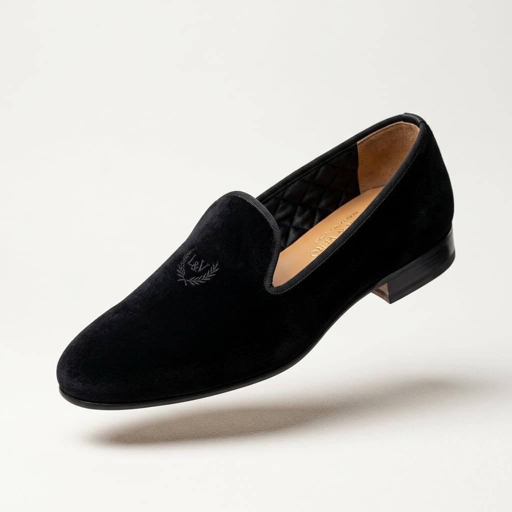 The Midnight Velvet Smoking Slipper